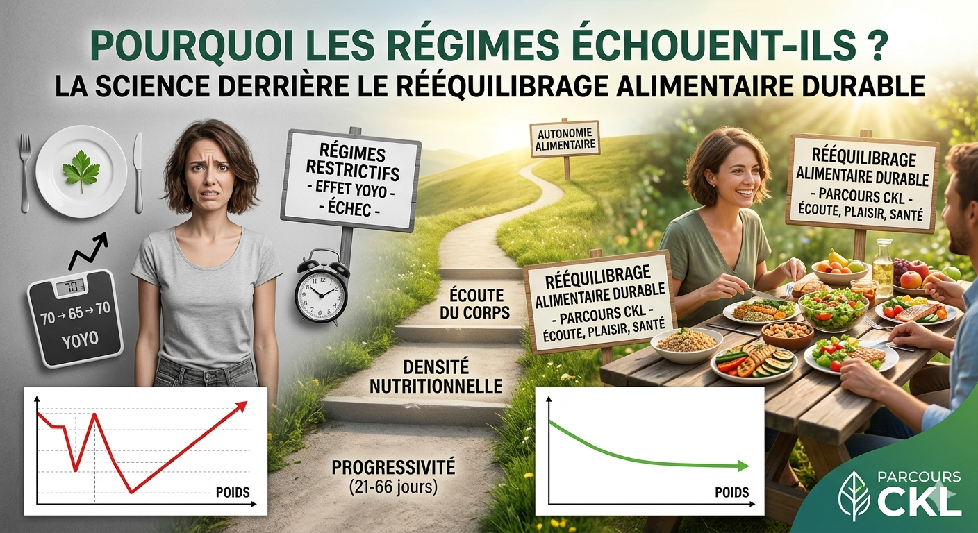 Pourquoi les régimes échouent-ils ? La science derrière le rééquilibrage alimentaire durable